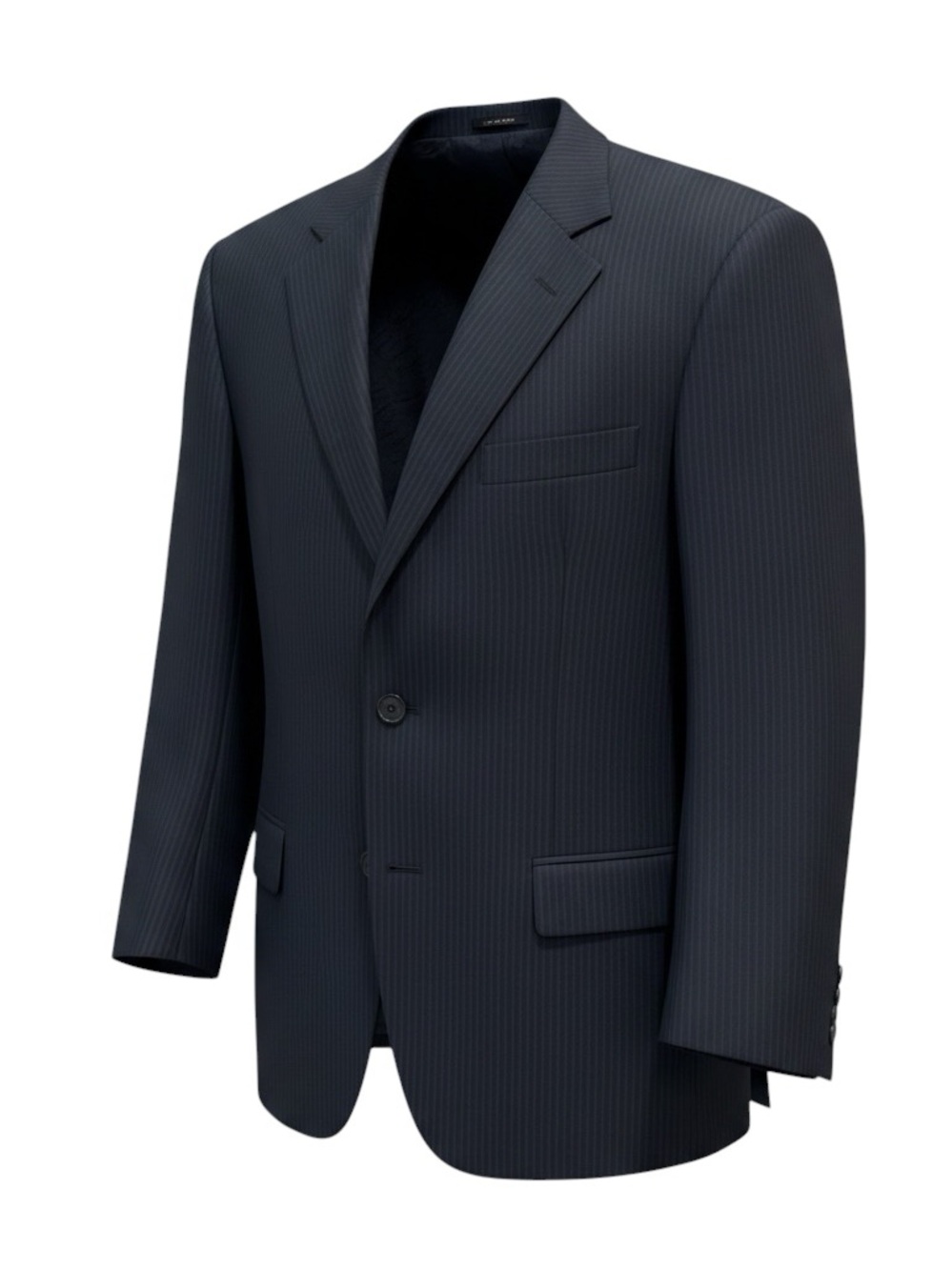 Armani Collezioni Mens Blazer Navy Pinstriped Super 150s Wool Suit Jacket 40R